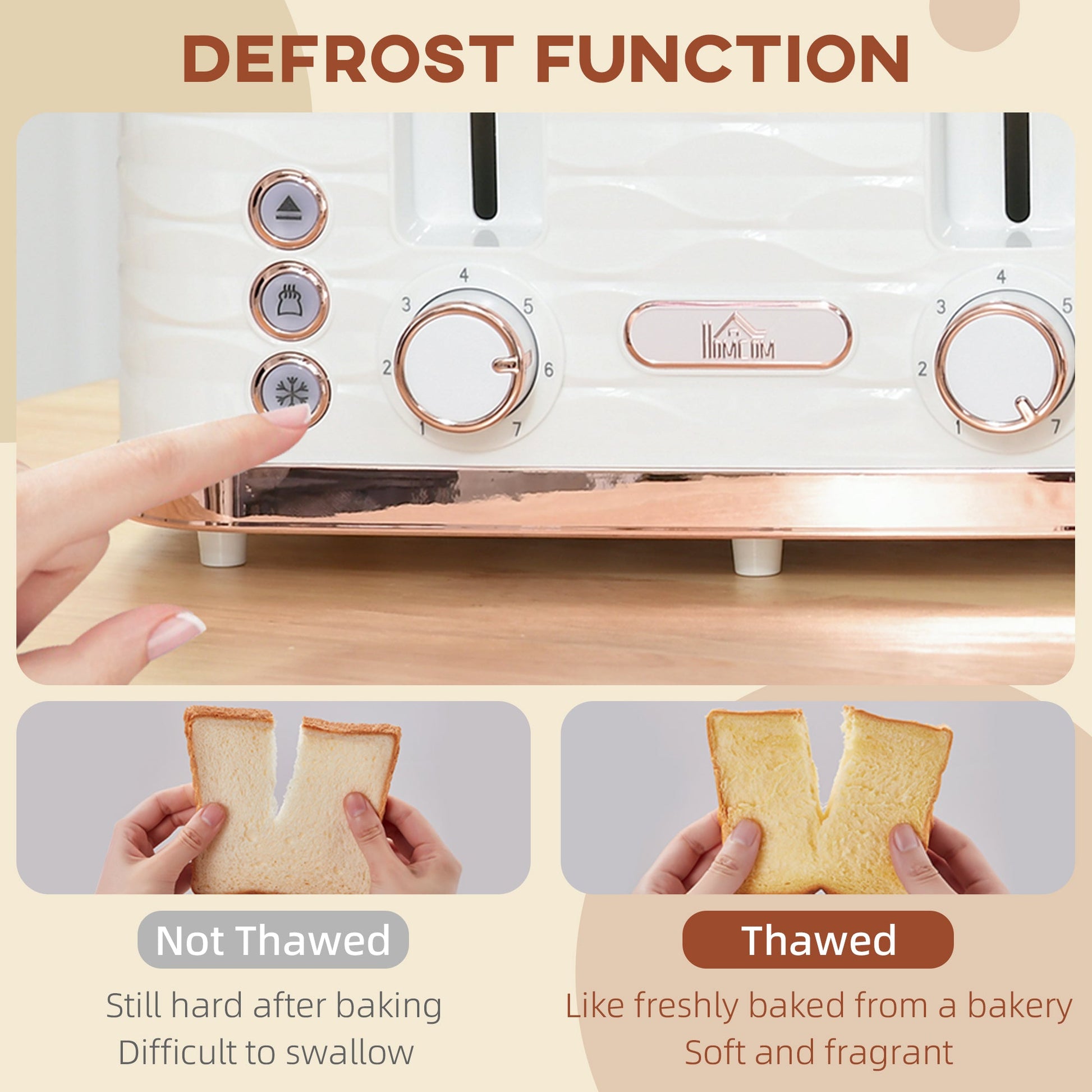 Four-Slice Rippled Toaster - White-4