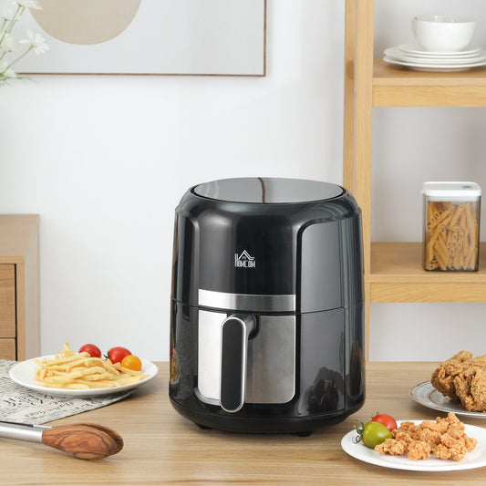 Air Fryers, 1300W 4L Air Fryers Oven with Rapid Air Circulation, Adjustable Temperature, Timer and Nonstick Basket for Cooking, Black-0